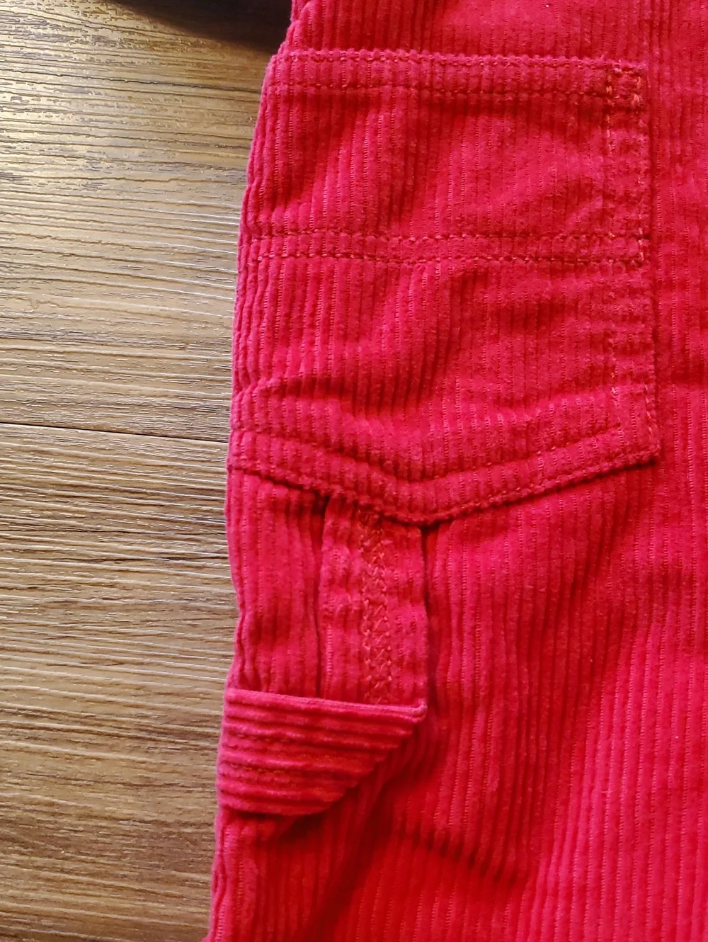 OshKosh B'gosh Bright Red Corduroy Kids Overalls